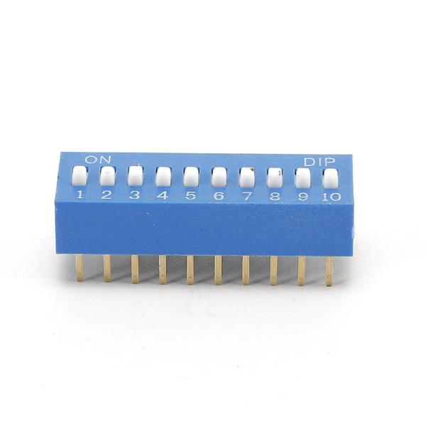 2.54mm ROHS Material Slide Dip Switch , 5 Position 10 Pin Dip Switch