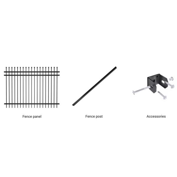 Galvanized Steel Railing Tubular Iron Railing Land Garden Fence Yard Fence