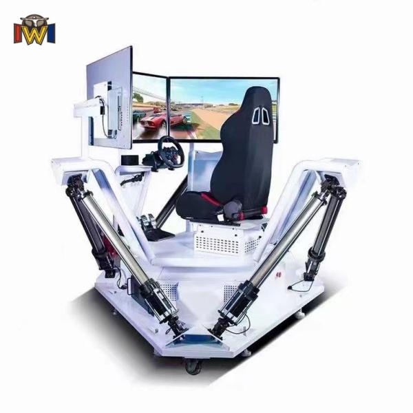6 Axis VR Racing Simulator 3 Screens Full Motion VR Simulator