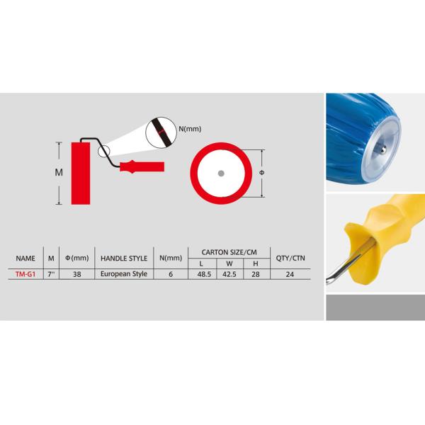 PE Plastic Waterproof Patterned Texture Rollers , Ultraportable Pattern Roller Brush