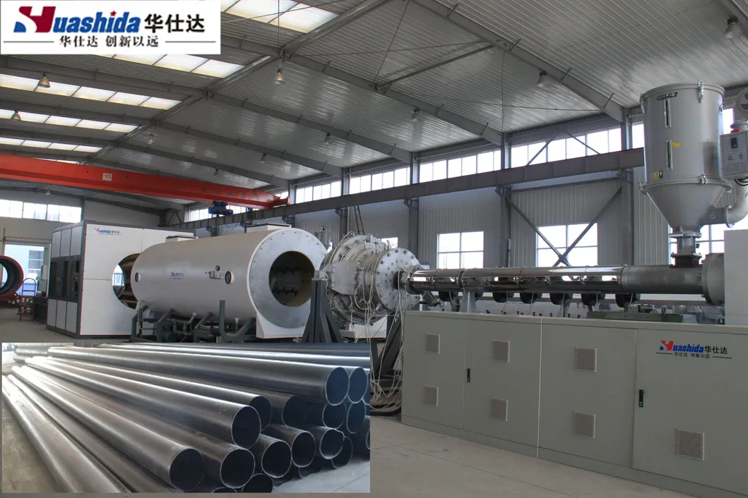 HUASHIDA 110-2000mm Plastic HDPE Thin Wall Casing Case Shell Jacket Pipe Making Machine