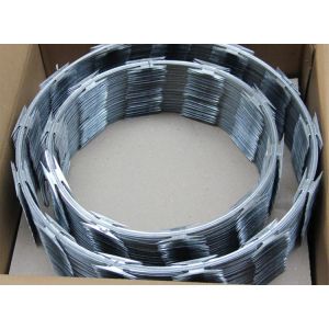 Buy cheap Silver Gray Razor Barbed Blade Wire Effective Perimeter Protection product
