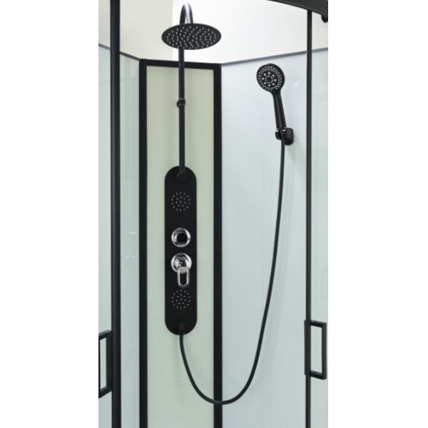 Stylish Shower Room And Black Frame With Tray And Roof For Modern