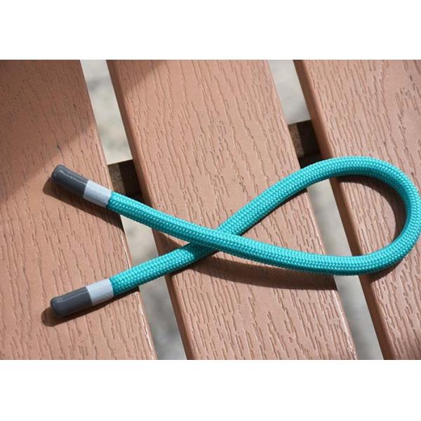 36cm Long Round Poly Cord Rope with Shiny / matt Silicone Tips Ending