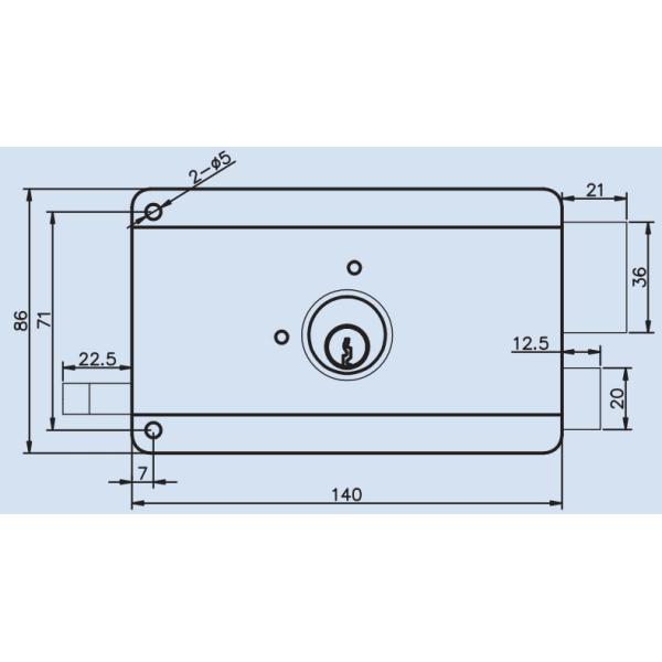 Rim Door Lock Surface Mounted Simple Installation Dead Bolt Material Brass Or Steel Installation Type