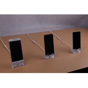 Buy cheap COMER security acrylic skeleton stand for cellphone shop with alarm cable product