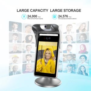 China IPS HD Contactless Facial Recognition Temperature Scanner Night Vision on sale
