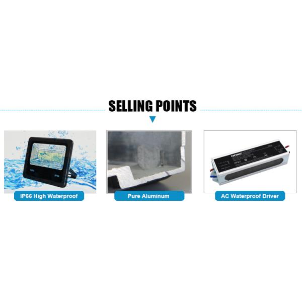 Waterproof IP66 5000 Lumen LED SMD Flood Light 50w Anti Corrosion