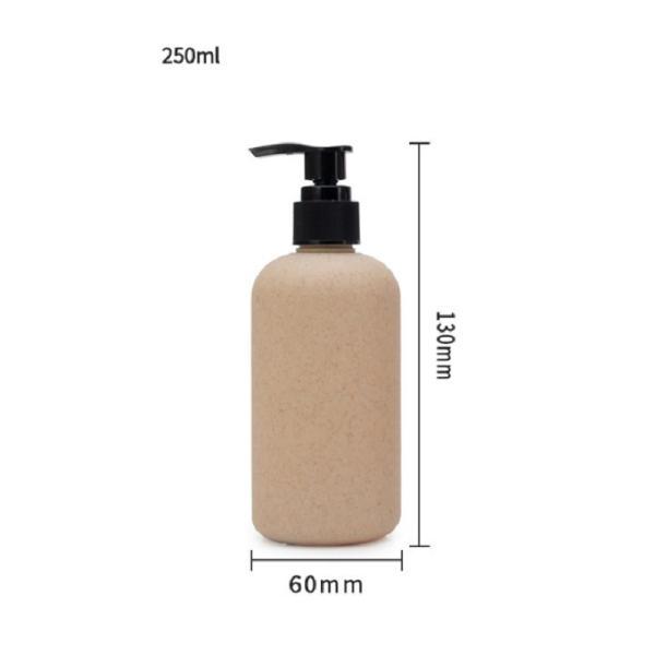 100ml-500ml Recyclable Lotion Shampoo Dispensers with Pump and Wheat Straw Body Material