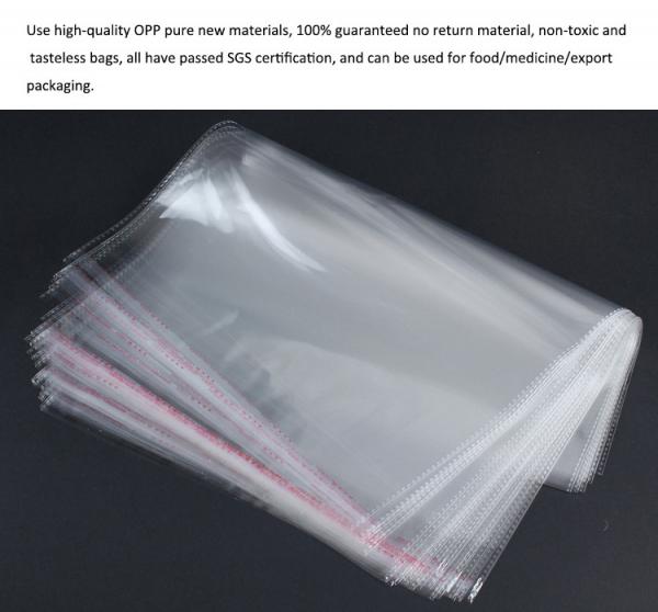 Resealable Poly 1.4 Mil 5'' X 7'' Clear Cello Resealable Bags Self Sealing