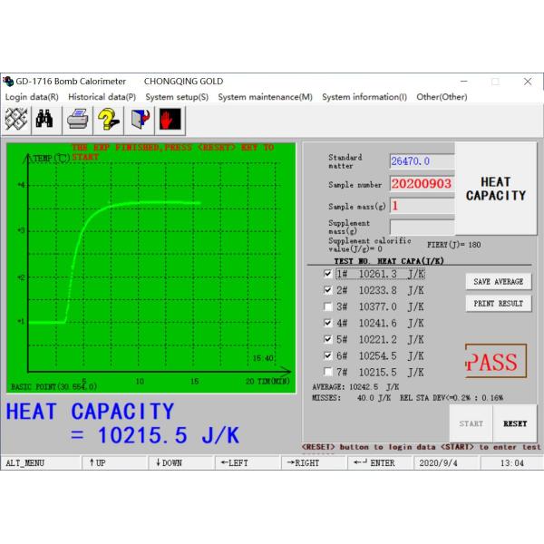 Building Materials Heat Release Rate Tester ISO 1716 Bomb Calorimeter Apparatus