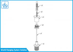 Buy cheap Ceiling Cable Suspension Kit For Concrete Brass Steel Material ODM / OEM Service product