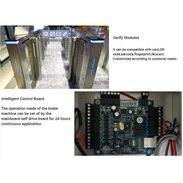Zento Facial Recognition Turnstile Gate Swing Barrier Gate Fast Speed Pedestrian Access Control Card System