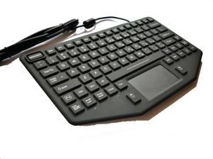 Buy cheap 89 keys rugged black silicone military keyboard with EMC 1.8m coiled USB cable product