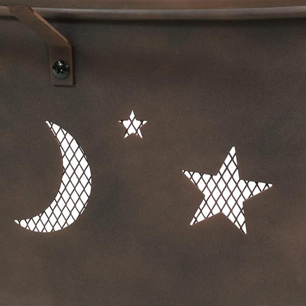 30'' portable charcoal fire pit Round Steel Deep Bowl Firepit Outside Patio