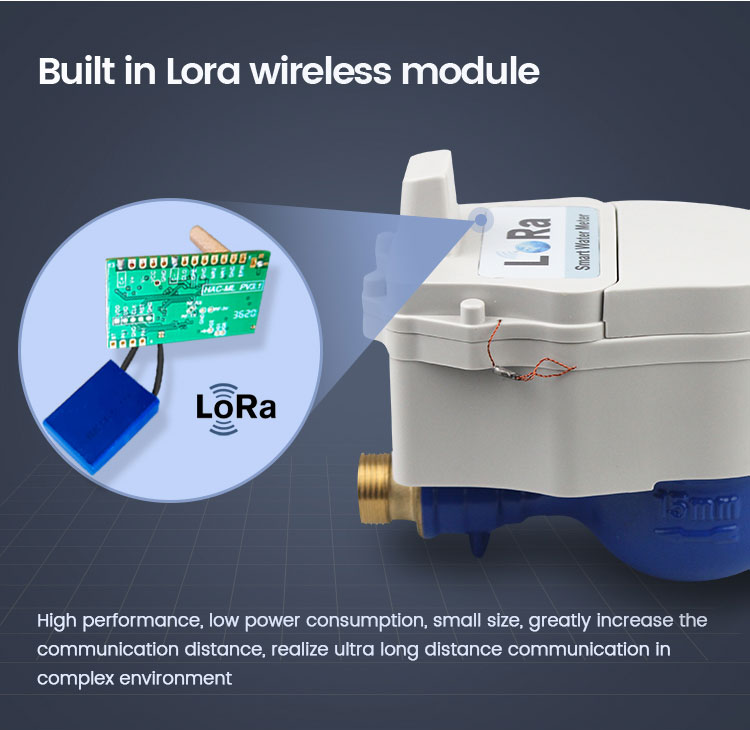 15mm Domestic Smart Digital Lora Remote Water Meter 3g Batch Control Water Meter