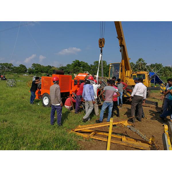 Max Continuous Pull 90kN 1400mm Hydraulic Cable Puller Speed at Max Pull 2.5km/h