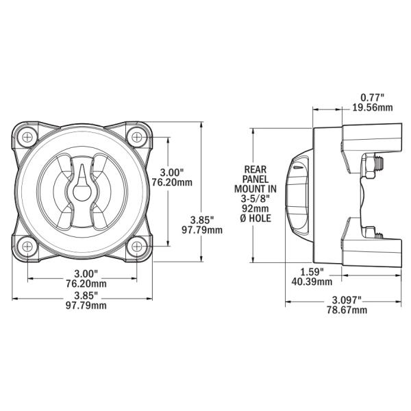 350A Dual Circuit Battery Switch for Marine RV Yacht Truck