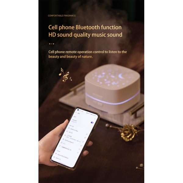 HOMEFISH Bluetooth Music LED Light Essential Oil Diffusers Aroma Diffuser Humidifier 500ML