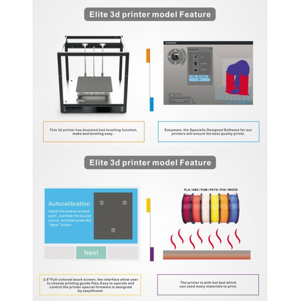 Professional 3D Printer For Kids Digital Printer Type 20 - 60 Mm / S Speed