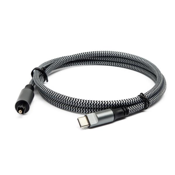 TOSLINK Optical Audio Cable with Type-C Male Connector for Soundbar&speaker