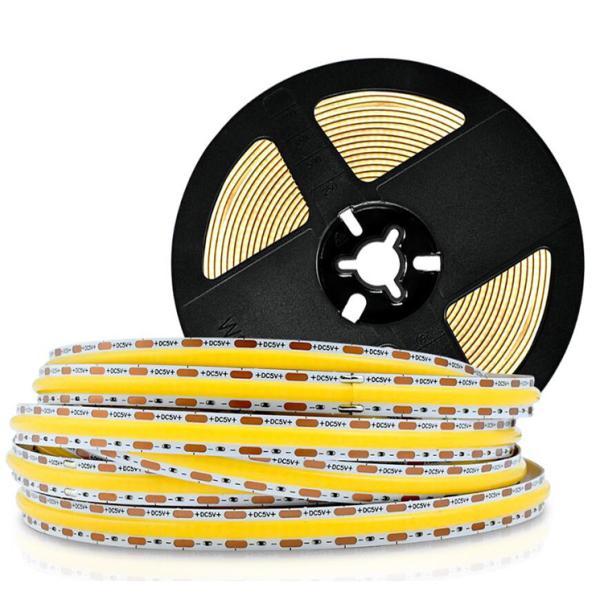 Warm/Nature/Cool White 320LEDS/M DC5V COB LED Strip Linear Ribbon High Density