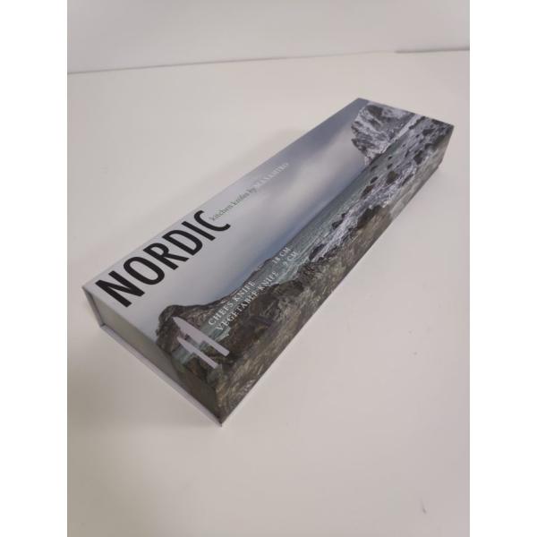 Customized cardboard book shape gift folding magnetic flap box for knife with innertray