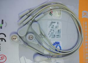 Buy cheap 5 Leads Snap ECG Monitor Cable Leadwires , Compatible Din Style ECG Truck Cable product