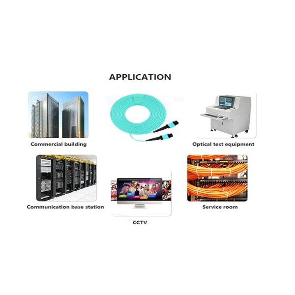 3M 12 Fibers OM3 10G MTP MPO Fiber Optic Patch Cable