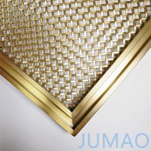 Buy cheap Custom Mild Steel Cabinet Mesh Inserts Gold Galvanized Surface product