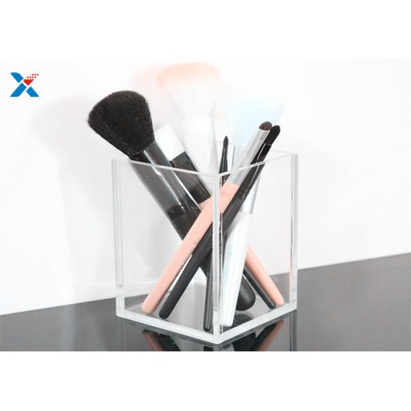 Make Up Brush Custom Made Acrylic Boxes , Transparent Acrylic Display Cube