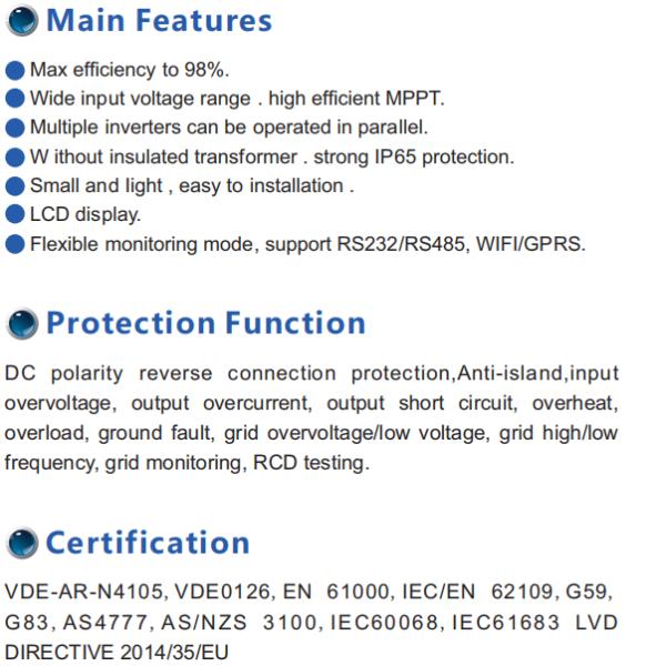 50000VA Three Phase Pure Sine Wave Wind Turbine grid tie Inverter, 50kW on grid wind inverter