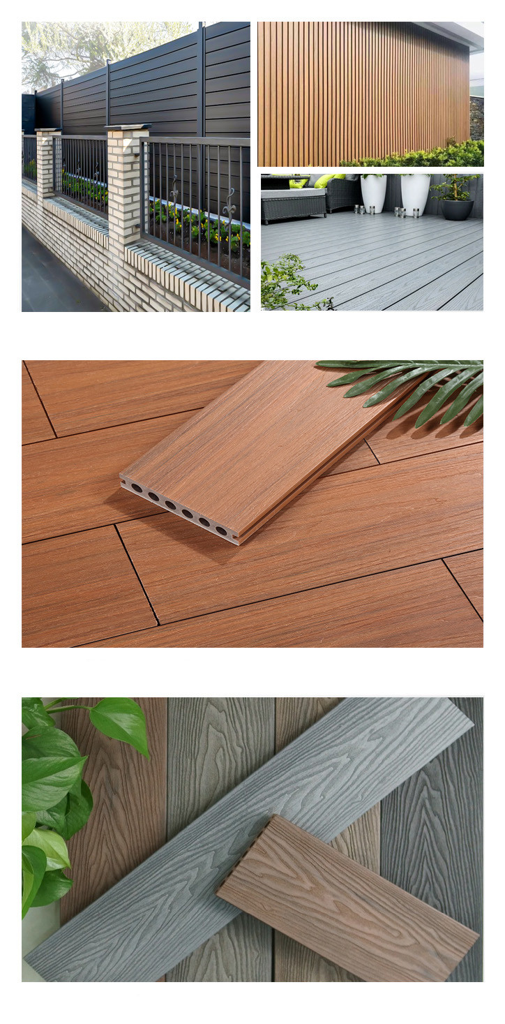Garden Wood Terrace WPC Composite Decking Boards Floor 23mm Thickness