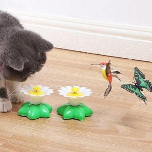 Automatic Electric Butterfly Cat Toy Silicone Interactive Bird Simulation Cat