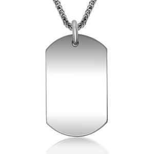 China Men's Titanium Stainless Steel Dog Tag Necklace with 20 Inches or 24 Inches Chain(SP265) on sale