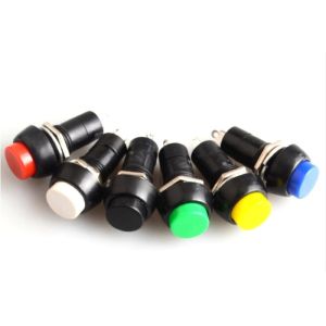 Red Mini Round 12mm Waterproof Momentary Push Button Switch