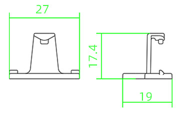 Plastic Orange Mounting Carrier Industrial Home Support 27*19*17.4mm
