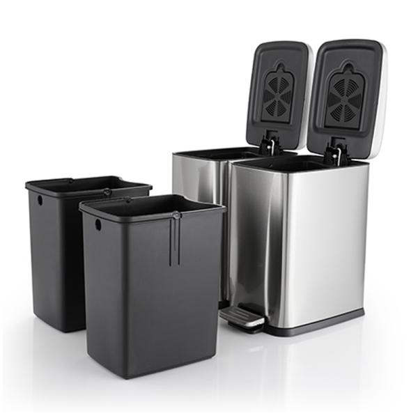 Rectangular 20 Litre Double Compartment Trash Can