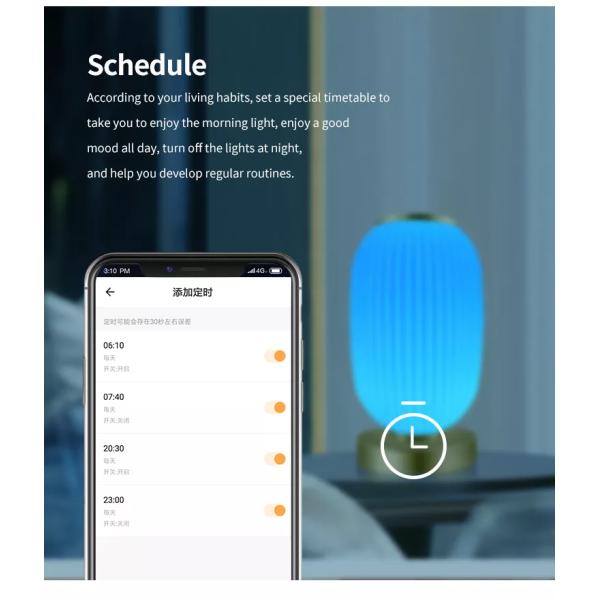 Smart Lantern Table Lamp Decorative Tuya APP Alexa Google Smart WiFi LED Light