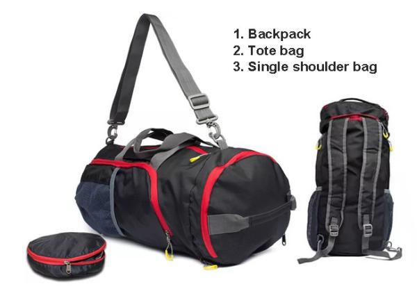 Quality 25L Fold Up Duffel Foldable Travel Bags Lightweight Multiscene for sale