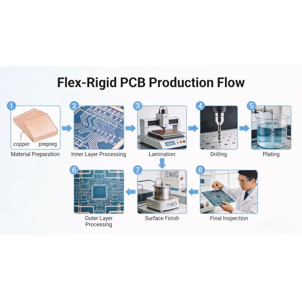 ENIG Coated Rigid-Flex PCB Board BGA Pad Design Gerber-based PCB manufacturing