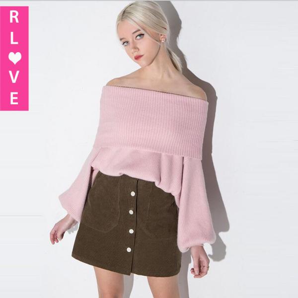 2016 Spring and summer retro double pocket A-line skirt , wild single breasted skirt lady