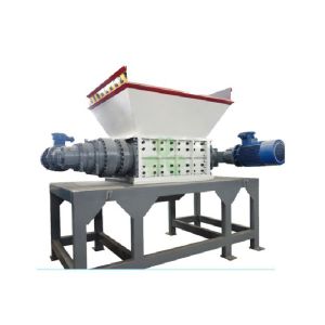 High Output Double Shaft Plastic Shredder Machine / Waste Plastic Automatic