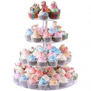 Buy cheap Custom 3 4 5 Tier Acrylic Round Cupcake Stand For Wedding Party product