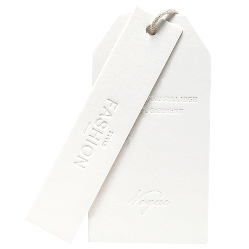 Custom Design Printing Name Logo Paper Clothing Garment Hanging String Paper Hang Tag