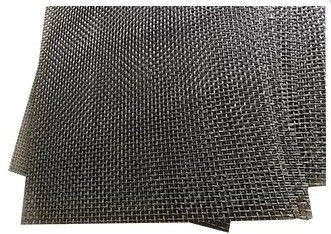Black Woven Vibrating Screen Stainless Crimped Wire Mesh High Temperature Resistance