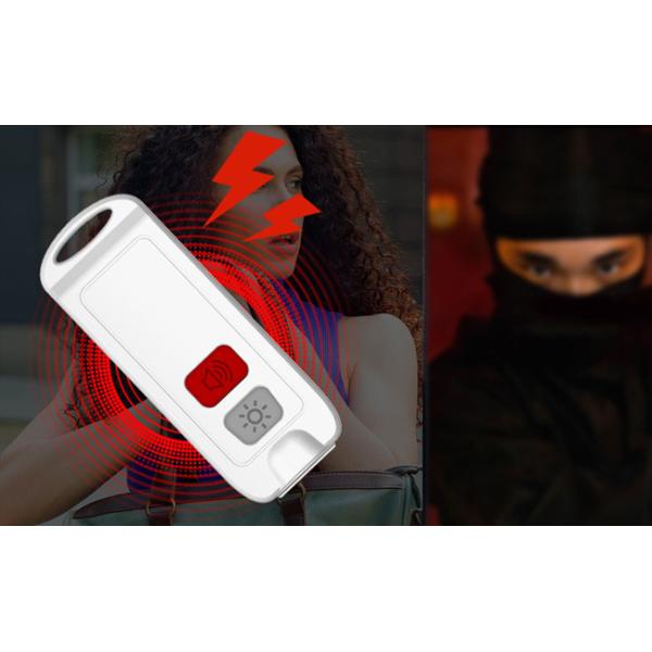 Waterproof IP66 TYPE C Flashlight Alarm Keychain 135mAh For Kids