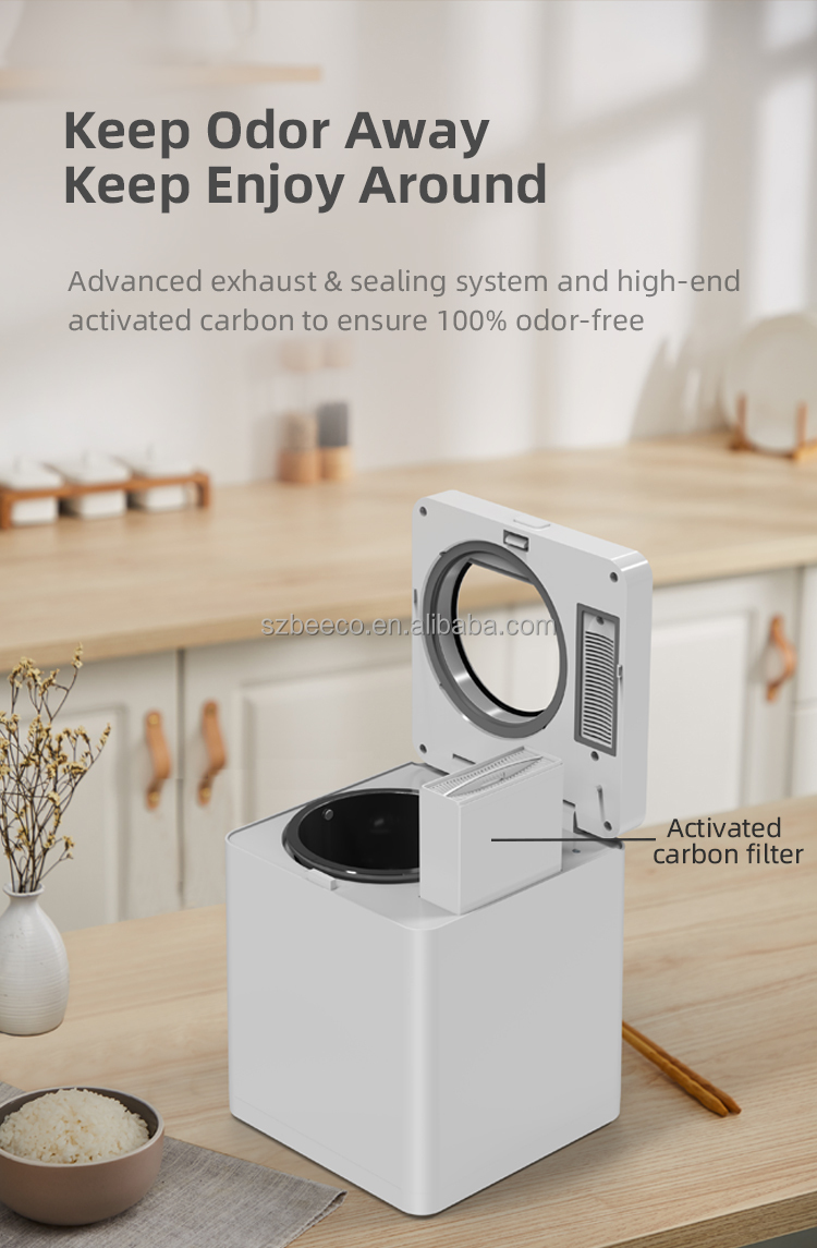 Household Food Waste Composter Recycle With Auto Reverse Grind System