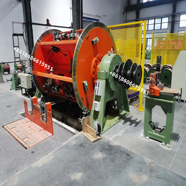 Bare Al / Cu Wire Rigid Stranding Machine Dual Wheel Capstan 6b - 36b Stranding Cage