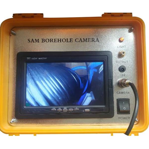 Integrated Borehole Inspection Camera System 200m Depth 12V Yellow Color